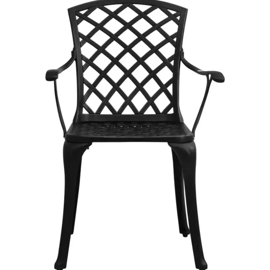 vidaXL - Bistroset - Zwart - Aluminium
