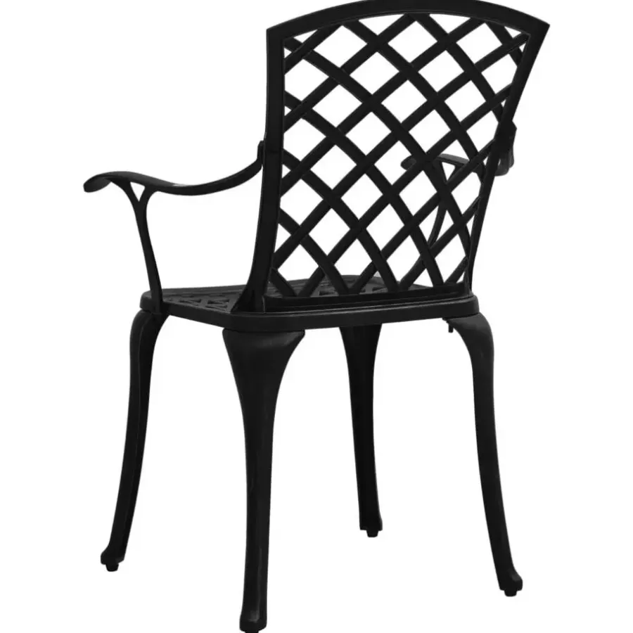vidaXL - Bistroset - Zwart - Aluminium