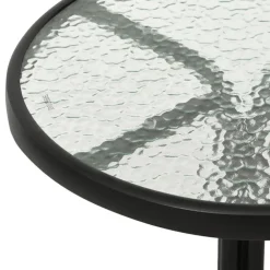 vidaXL - Bistroset - Zwart - Staal - 3 stuks