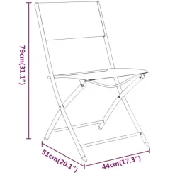 vidaXL - Bistroset - Zwart - Staal - 3 stuks