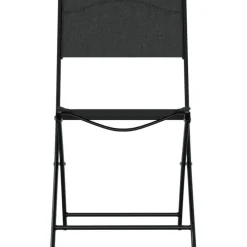 vidaXL - Bistroset - Zwart - Staal - 3 stuks