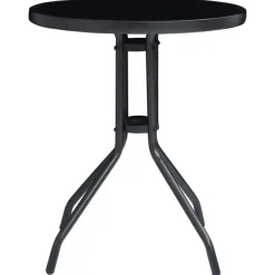 vidaXL - Bistroset - Zwart - Aluminium