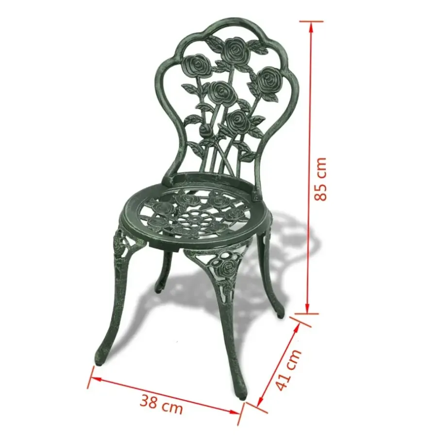 Bistro- & Balkonsets-vidaXL - Bistroset Bistrosets - Groen - Aluminium