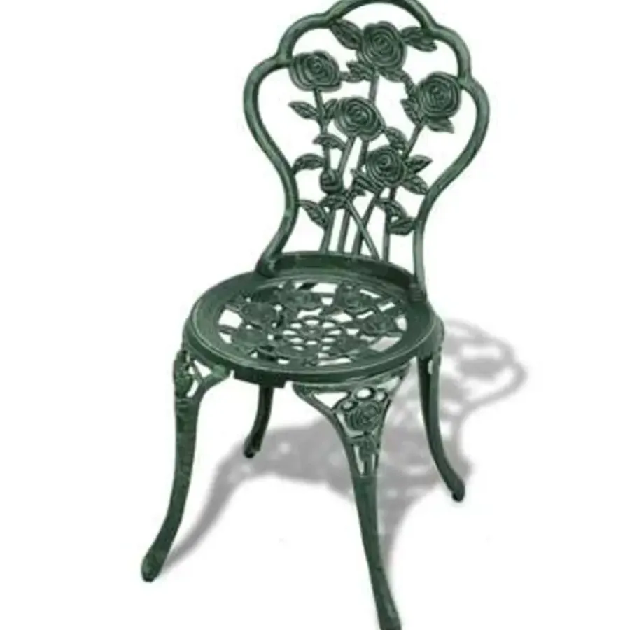 Bistro- & Balkonsets-vidaXL - Bistroset Bistrosets - Groen - Aluminium