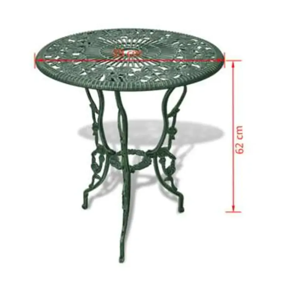 Bistro- & Balkonsets-vidaXL - Bistroset Bistrosets - Groen - Aluminium