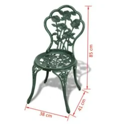 Bistro- & Balkonsets-vidaXL - Bistroset Bistrosets - Groen - Aluminium