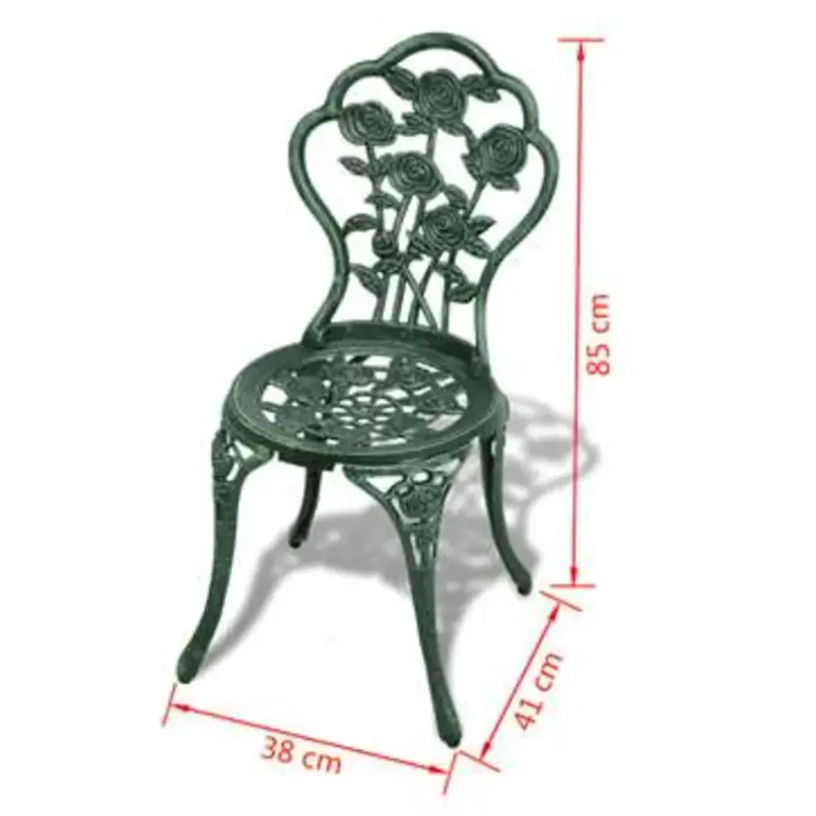 Bistro- & Balkonsets-vidaXL - Bistroset Bistrosets - Groen - Aluminium