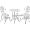 vidaXL - Bistroset Bistrosets - Wit - Aluminium