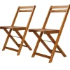 vidaXL - Bistrostoel - Bruin - Hout - 2 stuks