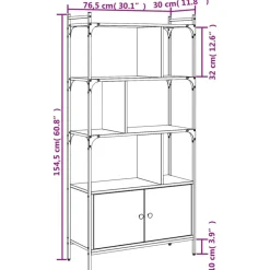 Boekenkasten|Boekenkasten-vidaXL - Boekenkast - Bruin - Bewerkt hout