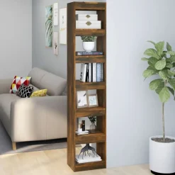 Boekenkasten|Boekenkasten-vidaXL - Boekenkast - Bruin - Bewerkt hout