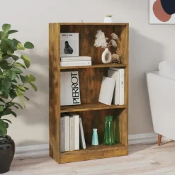 Boekenkasten|Boekenkasten-vidaXL - Boekenkast - Bruin - Bewerkt hout - 60 x 24 x 109 cm