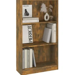 Boekenkasten|Boekenkasten-vidaXL - Boekenkast - Bruin - Bewerkt hout - 60 x 24 x 109 cm