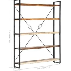 Boekenkasten|Boekenkasten-vidaXL - Boekenkast - Bruin - Gerecycled hout