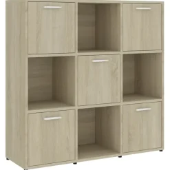 vidaXL - Boekenkast - Bruin - Bewerkt hout