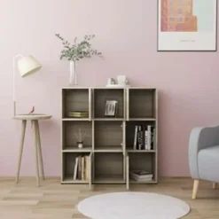 vidaXL - Boekenkast - Bruin - Bewerkt hout