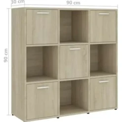 vidaXL - Boekenkast - Bruin - Bewerkt hout