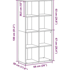 vidaXL - Boekenkast - Bruin - Bewerkt hout