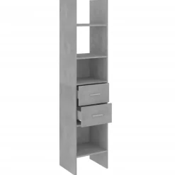 Boekenkasten|Boekenkasten-vidaXL - Boekenkast - Grijs - Bewerkt hout