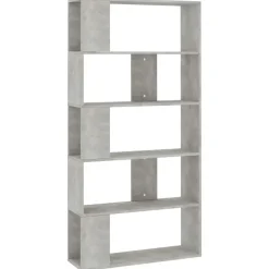 vidaXL - Boekenkast - Grijs - Bewerkt hout