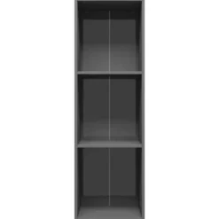 vidaXL - Boekenkast - Grijs - Bewerkt hout