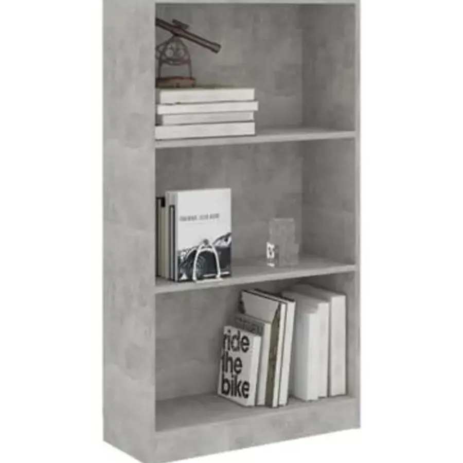 Boekenkasten|Boekenkasten-vidaXL - Boekenkast - Grijs - Bewerkt hout - 60 x 24 x 109 cm