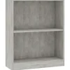 Boekenkasten|Boekenkasten-vidaXL - Boekenkast - Grijs - Bewerkt hout