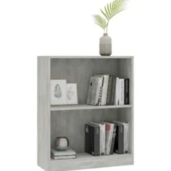 Boekenkasten|Boekenkasten-vidaXL - Boekenkast - Grijs - Bewerkt hout