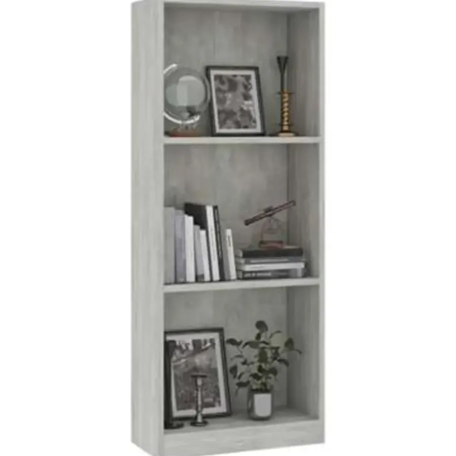 Boekenkasten|Boekenkasten-vidaXL - Boekenkast - Grijs - Bewerkt hout - 40 x 24 x 109 cm