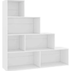 vidaXL - Boekenkast - Wit - Bewerkt hout