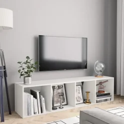 Wandrekken-vidaXL - Boekenkast - Wit - Bewerkt hout