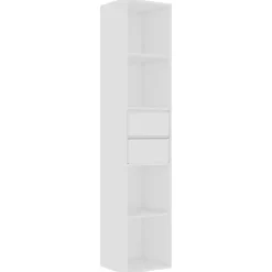 Boekenkasten|Boekenkasten-vidaXL - Boekenkast - Wit - Bewerkt hout
