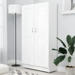 vidaXL - Boekenkast - Wit - Bewerkt hout