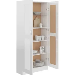 vidaXL - Boekenkast - Wit - Bewerkt hout