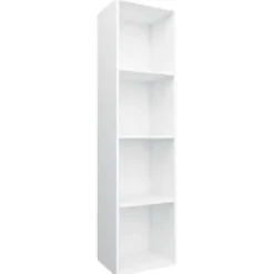vidaXL - Boekenkast - Wit - Bewerkt hout - 36 x 30 x 143 cm