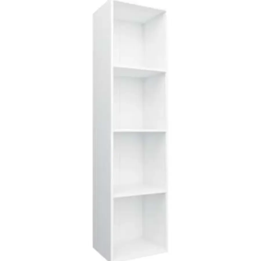 vidaXL - Boekenkast - Wit - Bewerkt hout - 36 x 30 x 143 cm