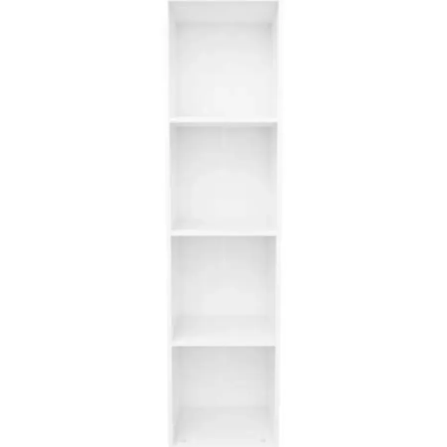 vidaXL - Boekenkast - Wit - Bewerkt hout - 36 x 30 x 143 cm
