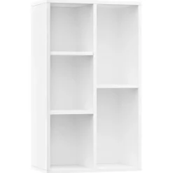 Boekenkasten|Boekenkasten-vidaXL - Boekenkast - Wit - Bewerkt hout