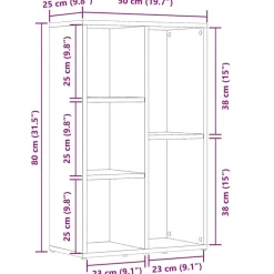 Boekenkasten|Boekenkasten-vidaXL - Boekenkast - Wit - Bewerkt hout