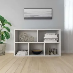 Boekenkasten|Boekenkasten-vidaXL - Boekenkast - Wit - Bewerkt hout