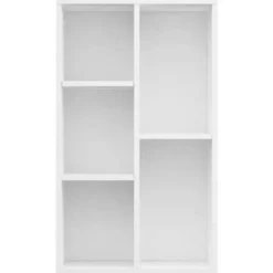 Boekenkasten|Boekenkasten-vidaXL - Boekenkast - Wit - Bewerkt hout
