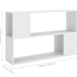 vidaXL - Boekenkast - Wit - Bewerkt hout - 100 x 24 x 63 cm