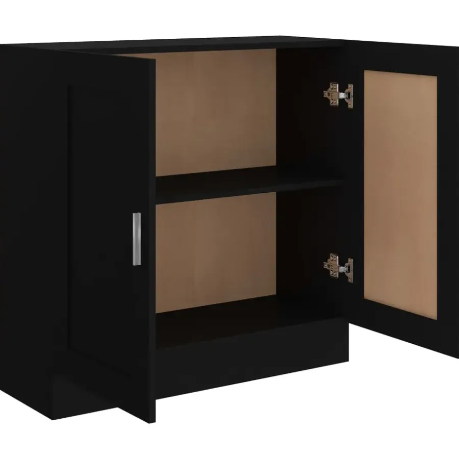 vidaXL - Boekenkast - Zwart - Bewerkt hout