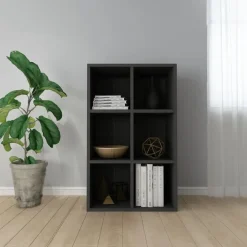 vidaXL - Boekenkast - Zwart - Bewerkt hout - 66 x 30 x 98 cm