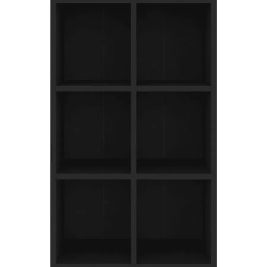 vidaXL - Boekenkast - Zwart - Bewerkt hout - 66 x 30 x 98 cm