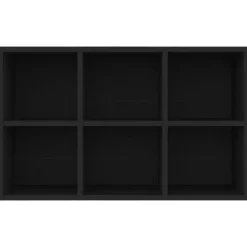 vidaXL - Boekenkast - Zwart - Bewerkt hout - 66 x 30 x 98 cm