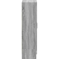Boekenkasten|Boekenkasten-vidaXL - Boekenkast met 2 plakken en 2 deuren - Grijs sonoma - 82.5x30.5x115 cm
