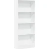 vidaXL - Boekenkast met 4 vakken voor kantoor - Wit - Hout - 60x24x143 cm