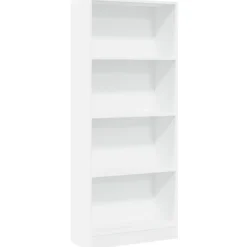vidaXL - Boekenkast met 4 vakken voor kantoor - Wit - Hout - 60x24x143 cm