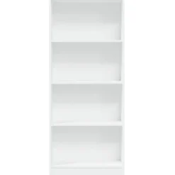 vidaXL - Boekenkast met 4 vakken voor kantoor - Wit - Hout - 60x24x143 cm